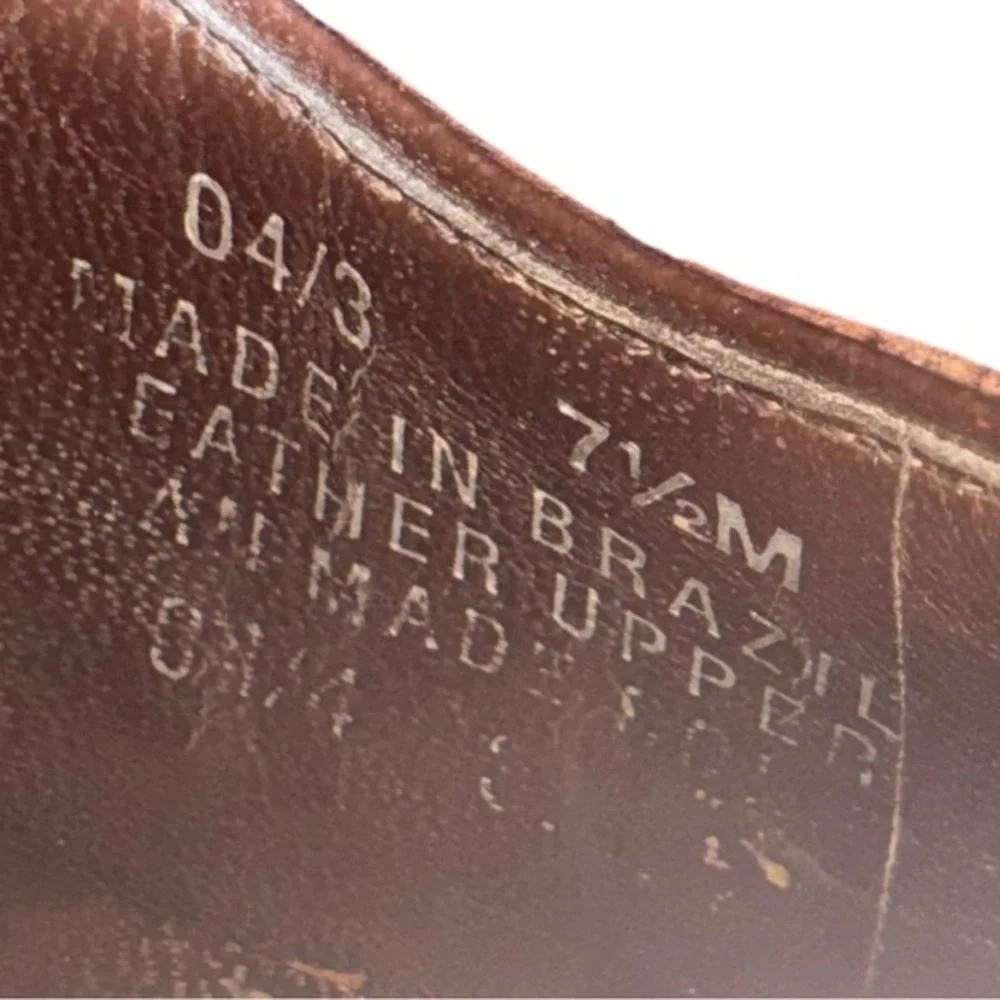 Franco Sarto | Women's Tan Brown Leopard Print Leather Calf Hair Heels Sz 7.5‎ m